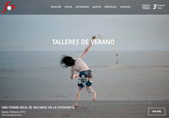 Sitio web responsive desarrollado para la escuela de fotografía Foto Club Uruguayo.